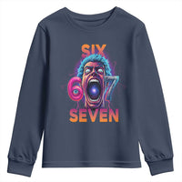 Mason 67 Chaos Edition Youth Sweatshirt Psychedelic Screaming Six Seven Meme - Wonder Print Shop