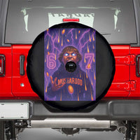 Mason 67 Meme Graphic Spare Tire Cover Glowing Eyes Devil Edit 6 7 Viral Six Seven Scream - Wonder Print Shop