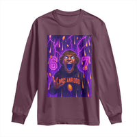 Mason 67 Meme Graphic Long Sleeve Shirt Glowing Eyes Devil Edit 6 7 Viral Six Seven Scream - Wonder Print Shop