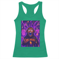 Mason 67 Meme Graphic Racerback Tank Top Glowing Eyes Devil Edit 6 7 Viral Six Seven Scream - Wonder Print Shop
