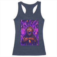 Mason 67 Meme Graphic Racerback Tank Top Glowing Eyes Devil Edit 6 7 Viral Six Seven Scream - Wonder Print Shop