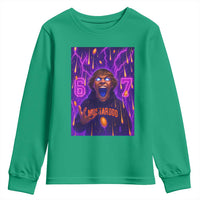 Mason 67 Meme Graphic Youth Sweatshirt Glowing Eyes Devil Edit 6 7 Viral Six Seven Scream - Wonder Print Shop