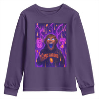 Mason 67 Meme Graphic Youth Sweatshirt Glowing Eyes Devil Edit 6 7 Viral Six Seven Scream - Wonder Print Shop