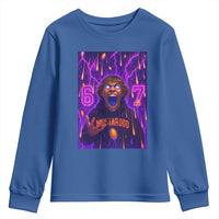 Mason 67 Meme Graphic Youth Sweatshirt Glowing Eyes Devil Edit 6 7 Viral Six Seven Scream - Wonder Print Shop