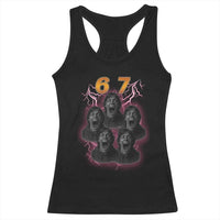 Mason 6 7 Meme Graphic Racerback Tank Top Six Seven 67 Meme Horror Edit Bootleg - Wonder Print Shop