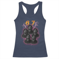 Mason 6 7 Meme Graphic Racerback Tank Top Six Seven 67 Meme Horror Edit Bootleg - Wonder Print Shop