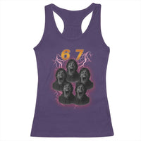 Mason 6 7 Meme Graphic Racerback Tank Top Six Seven 67 Meme Horror Edit Bootleg - Wonder Print Shop