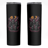 Mason 6 7 Meme Graphic Skinny Tumbler Six Seven 67 Meme Horror Edit Bootleg - Wonder Print Shop