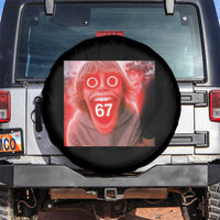 67 Mason Kid Glitchcore Graphic Spare Tire Cover Screaming Boy Six Seven Viral Meme Devil Edit - Wonder Print Shop