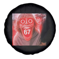67 Mason Kid Glitchcore Graphic Spare Tire Cover Screaming Boy Six Seven Viral Meme Devil Edit - Wonder Print Shop