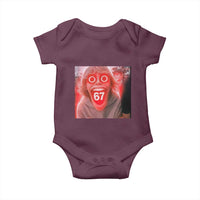 67 Mason Kid Glitchcore Graphic Baby Onesie Screaming Boy Six Seven Viral Meme Devil Edit - Wonder Print Shop