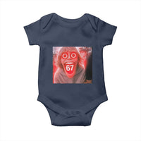 67 Mason Kid Glitchcore Graphic Baby Onesie Screaming Boy Six Seven Viral Meme Devil Edit - Wonder Print Shop