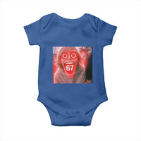 67 Mason Kid Glitchcore Graphic Baby Onesie Screaming Boy Six Seven Viral Meme Devil Edit - Wonder Print Shop