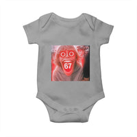 67 Mason Kid Glitchcore Graphic Baby Onesie Screaming Boy Six Seven Viral Meme Devil Edit - Wonder Print Shop