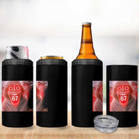 67 Mason Kid Glitchcore Graphic 4 in 1 Can Cooler Tumbler Screaming Boy Six Seven Viral Meme Devil Edit - Wonder Print Shop