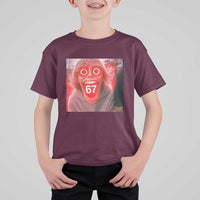67 Mason Kid Glitchcore Graphic T Shirt For Kid Screaming Boy Six Seven Viral Meme Devil Edit - Wonder Print Shop