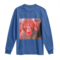 67 Mason Kid Glitchcore Graphic Long Sleeve Shirt Screaming Boy Six Seven Viral Meme Devil Edit - Wonder Print Shop