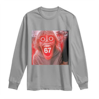 67 Mason Kid Glitchcore Graphic Long Sleeve Shirt Screaming Boy Six Seven Viral Meme Devil Edit - Wonder Print Shop