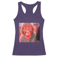 67 Mason Kid Glitchcore Graphic Racerback Tank Top Screaming Boy Six Seven Viral Meme Devil Edit - Wonder Print Shop