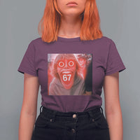 67 Mason Kid Glitchcore Graphic T Shirt For Women Screaming Boy Six Seven Viral Meme Devil Edit - Wonder Print Shop