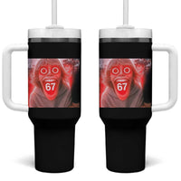 67 Mason Kid Glitchcore Graphic Tumbler With Handle Screaming Boy Six Seven Viral Meme Devil Edit - Wonder Print Shop