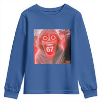 67 Mason Kid Glitchcore Graphic Youth Sweatshirt Screaming Boy Six Seven Viral Meme Devil Edit - Wonder Print Shop