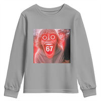 67 Mason Kid Glitchcore Graphic Youth Sweatshirt Screaming Boy Six Seven Viral Meme Devil Edit - Wonder Print Shop