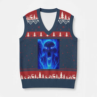 Six Seven Energy Overload Graphic V-Neck Knit Sweater Vest 67 Mason Kid Analog Horror Meme - Wonder Print Shop