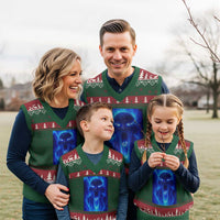 Six Seven Energy Overload Graphic V-Neck Knit Sweater Vest 67 Mason Kid Analog Horror Meme - Wonder Print Shop