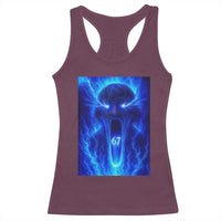Six Seven Energy Overload Graphic Racerback Tank Top 67 Mason Kid Analog Horror Meme - Wonder Print Shop
