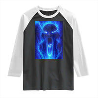 Six Seven Energy Overload Graphic Raglan Shirt 67 Mason Kid Analog Horror Meme - Wonder Print Shop