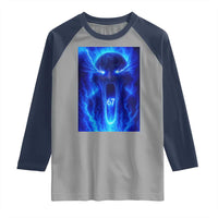 Six Seven Energy Overload Graphic Raglan Shirt 67 Mason Kid Analog Horror Meme - Wonder Print Shop