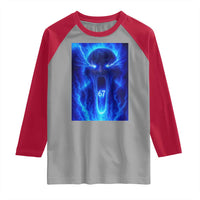 Six Seven Energy Overload Graphic Raglan Shirt 67 Mason Kid Analog Horror Meme - Wonder Print Shop