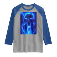 Six Seven Energy Overload Graphic Raglan Shirt 67 Mason Kid Analog Horror Meme - Wonder Print Shop