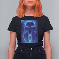 Six Seven Energy Overload Graphic T Shirt For Women 67 Mason Kid Analog Horror Meme - Wonder Print Shop