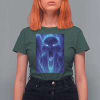 Six Seven Energy Overload Graphic T Shirt For Women 67 Mason Kid Analog Horror Meme - Wonder Print Shop