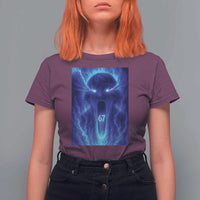 Six Seven Energy Overload Graphic T Shirt For Women 67 Mason Kid Analog Horror Meme - Wonder Print Shop