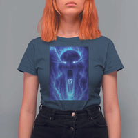 Six Seven Energy Overload Graphic T Shirt For Women 67 Mason Kid Analog Horror Meme - Wonder Print Shop