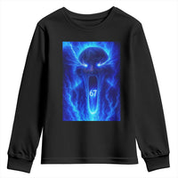 Six Seven Energy Overload Graphic Youth Sweatshirt 67 Mason Kid Analog Horror Meme - Wonder Print Shop