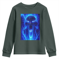 Six Seven Energy Overload Graphic Youth Sweatshirt 67 Mason Kid Analog Horror Meme - Wonder Print Shop