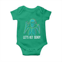 Lets Get Sendy Skeleton Baby Onesie Full Send Vibes Glowcore - Wonder Print Shop