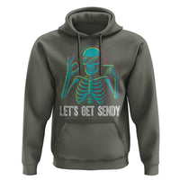Lets Get Sendy Skeleton Hoodie Full Send Vibes Glowcore - Wonder Print Shop