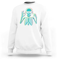 Lets Get Sendy Skeleton Sweatshirt Full Send Vibes Glowcore - Wonder Print Shop