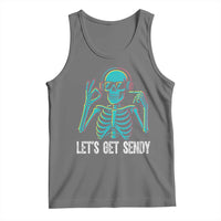 Lets Get Sendy Skeleton Tank Top Full Send Vibes Glowcore - Wonder Print Shop