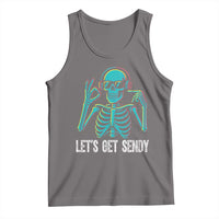 Lets Get Sendy Skeleton Tank Top Full Send Vibes Glowcore - Wonder Print Shop