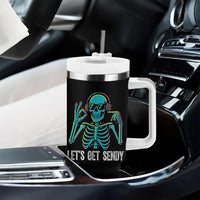Lets Get Sendy Skeleton Tumbler With Handle Full Send Vibes Glowcore - Wonder Print Shop