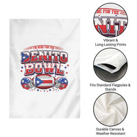 I’m Here for the Benito Bowl Garden Flag Funny Music Fan Football Game Day