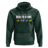 I'm Just Here for the Benito Bowl Funny Puerto Rican Game Day Hoodie Plantains Chairs and Flag Music Fans