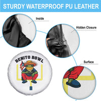 Benito Bowl Coquí Frog Football Spare Tire Cover Funny Puerto Rico Flag Game Day Music Fans