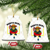Benito Bowl Coquí Frog Football Ceramic Ornament Funny Puerto Rico Flag Game Day Music Fans